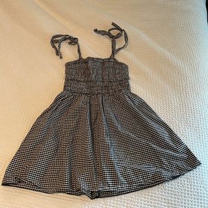 Forever 21 Black and White Checkered Dress with Tie Straps